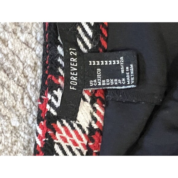 Women's ~Forever 21~ Wool Blend Plaid Fully Lined Mini Skirt Size M - Picture 6 of 7